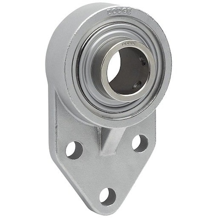 Dodge Industrial Flange Block Bearing; 3 Bolt Flange Bracket; 1 in. Bore; 1.1 in. Bolt Spacing; 1 Piece Solid FB-SCFS-100-SHFS
